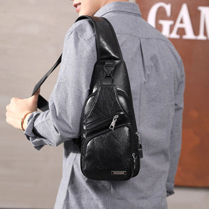 📢📢49% OFF !! ⏰Exquisite Gift - Men's Multifunctional High Quality Leather Chest Bag