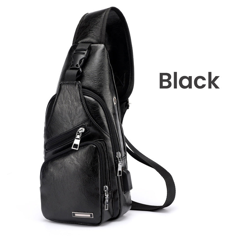 📢📢49% OFF !! ⏰Exquisite Gift - Men's Multifunctional High Quality Leather Chest Bag